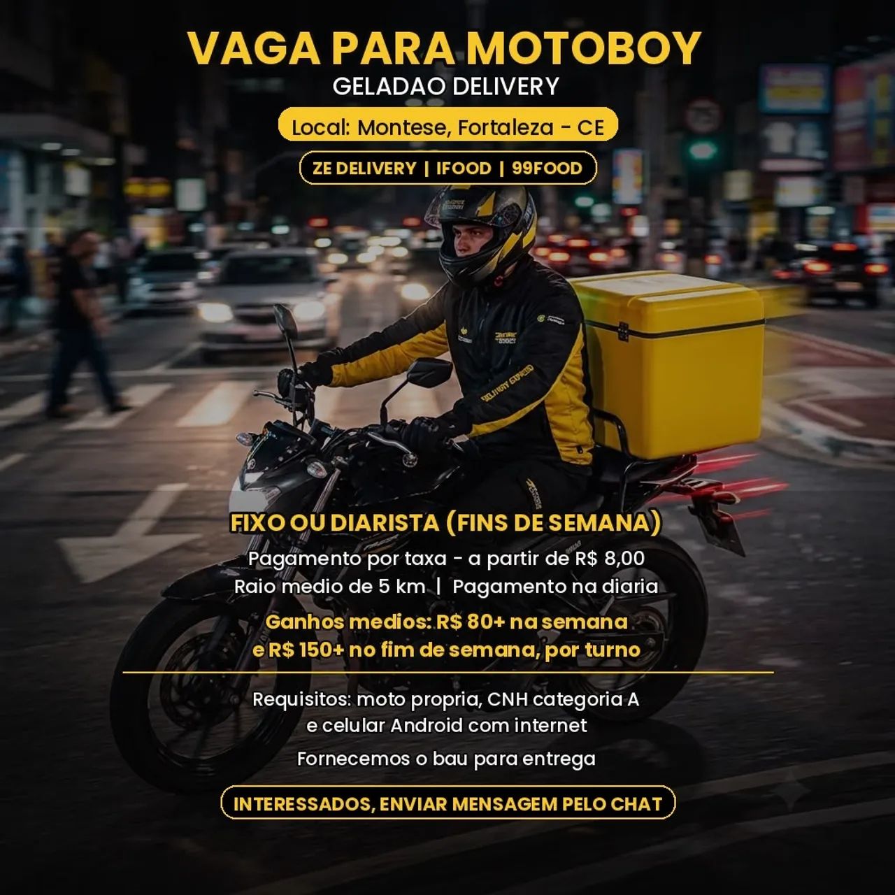 VAGA PARA MOTOBOY - MONTESE ?