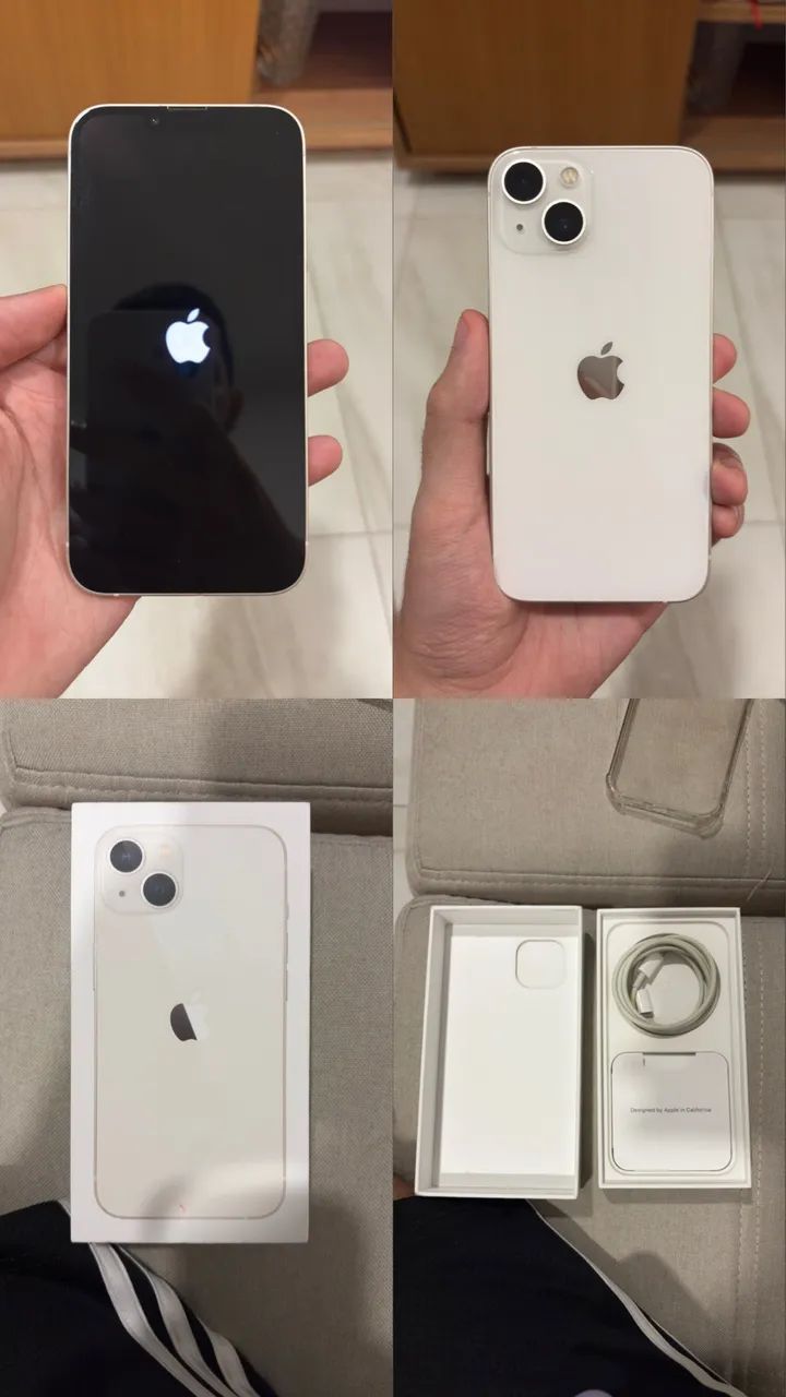 iPhone 13 128GB Branco | Impecável | Caixa Completa | Nunca Aberto