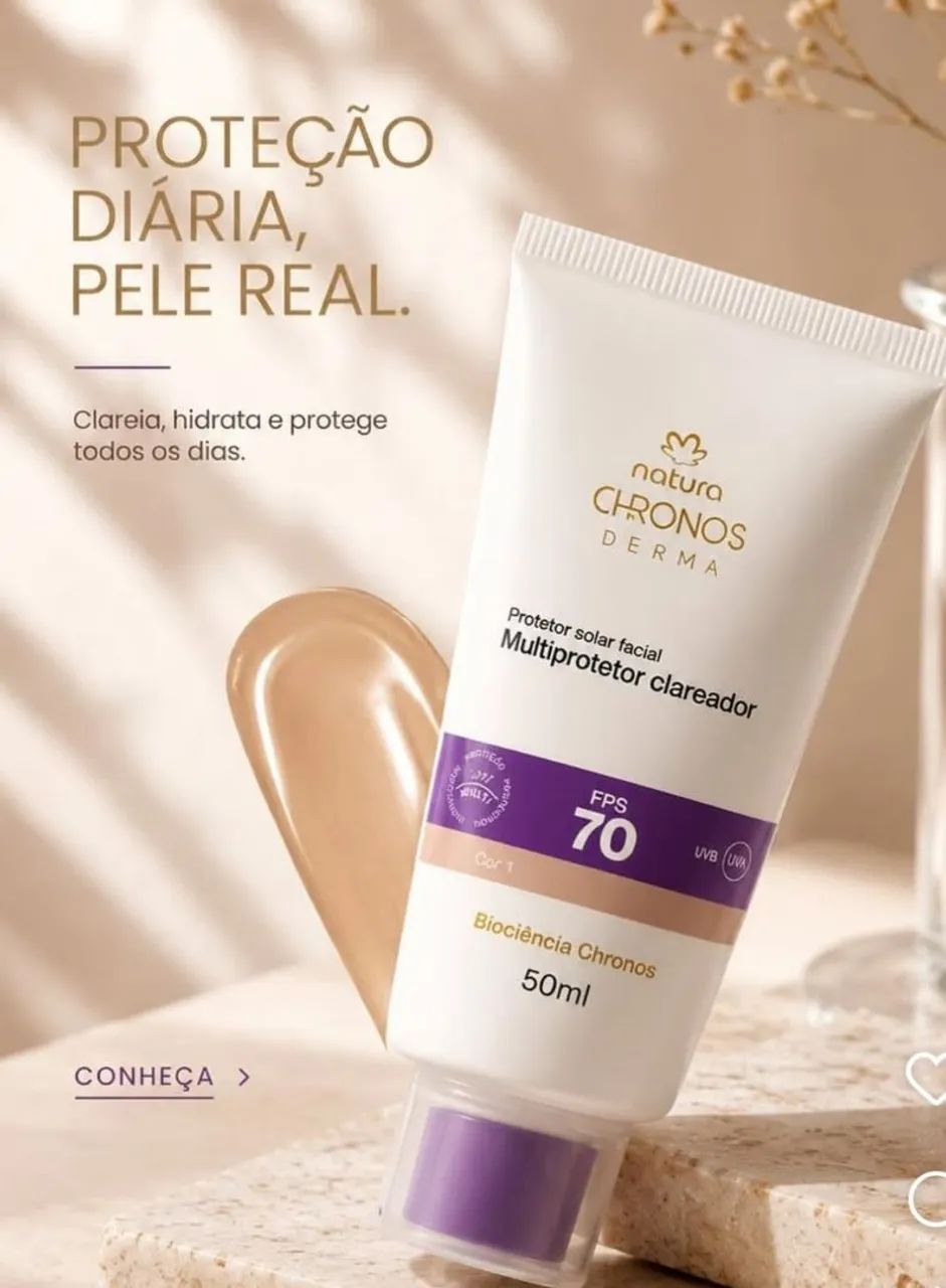 Base natura Protetor solar facial cor n 03 - Foto 4