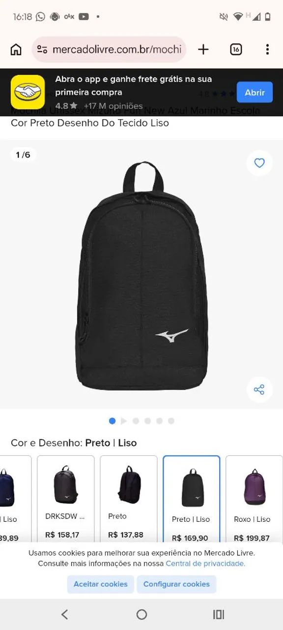 Mochila Mizuno original