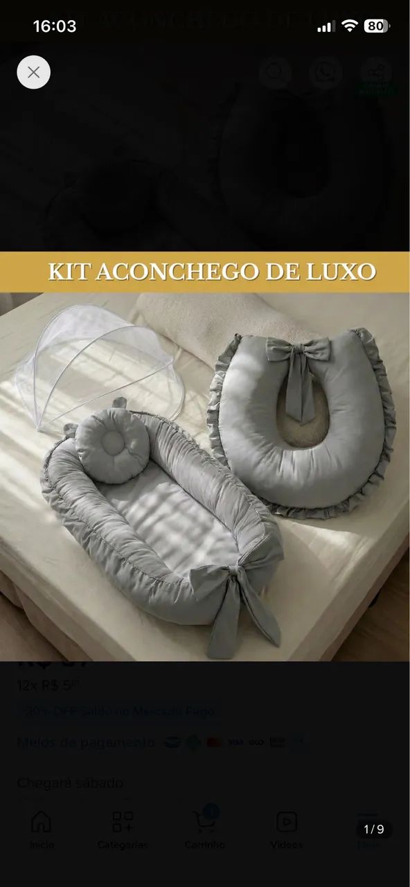 Kit ninho berço aceito oferta