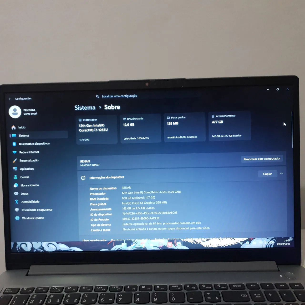 Notebook Lenovo i7  - Foto 2