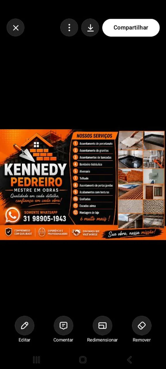 Mestre em obras e acabamentos 