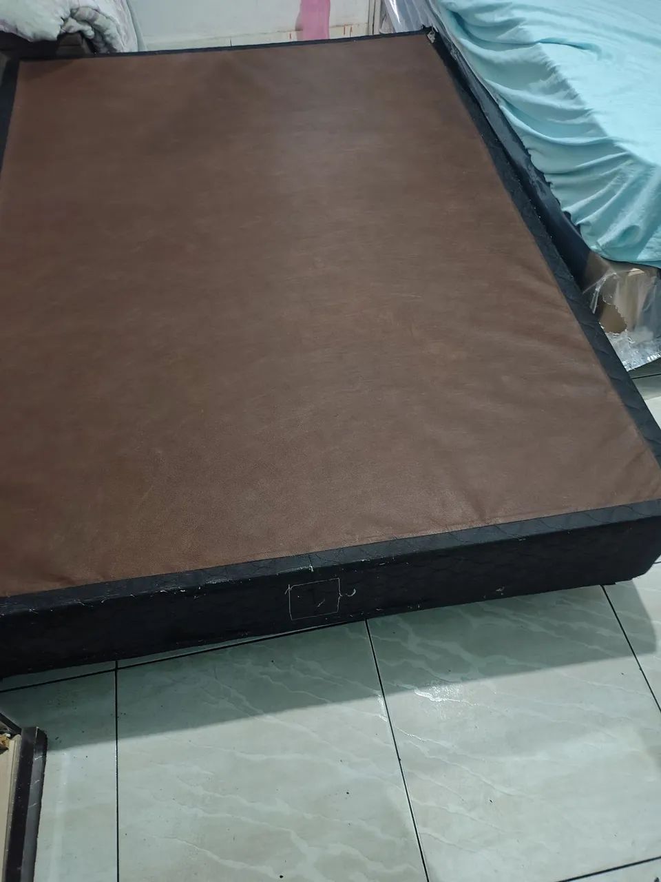 Cama box casal com colchão 
