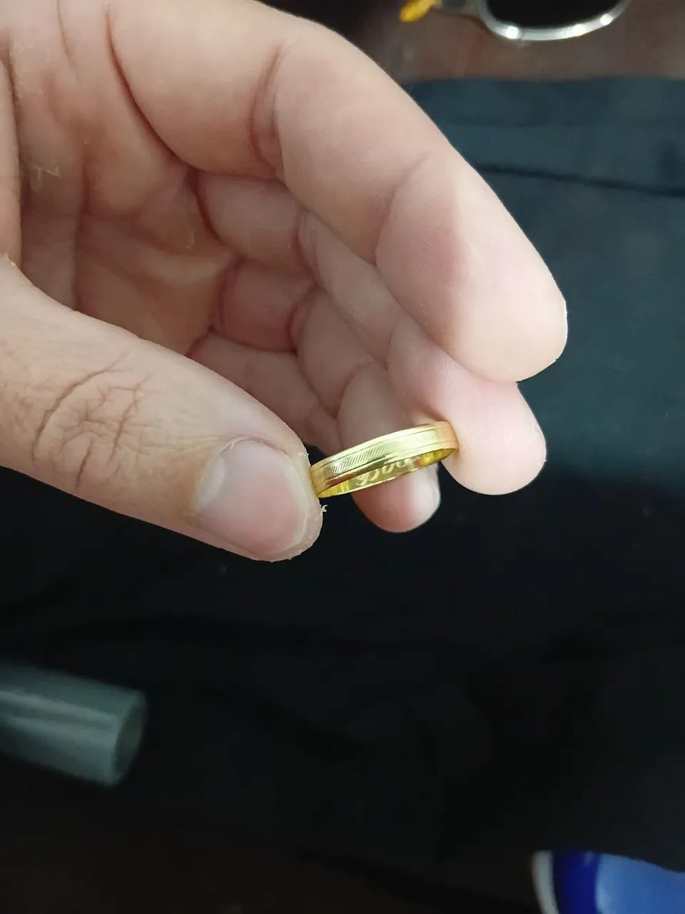 Aliança de Ouro 18k 750 maciço 