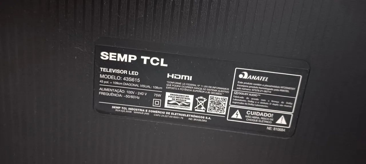 Tv TCL smart HDR QLED semi nova  - Foto 3