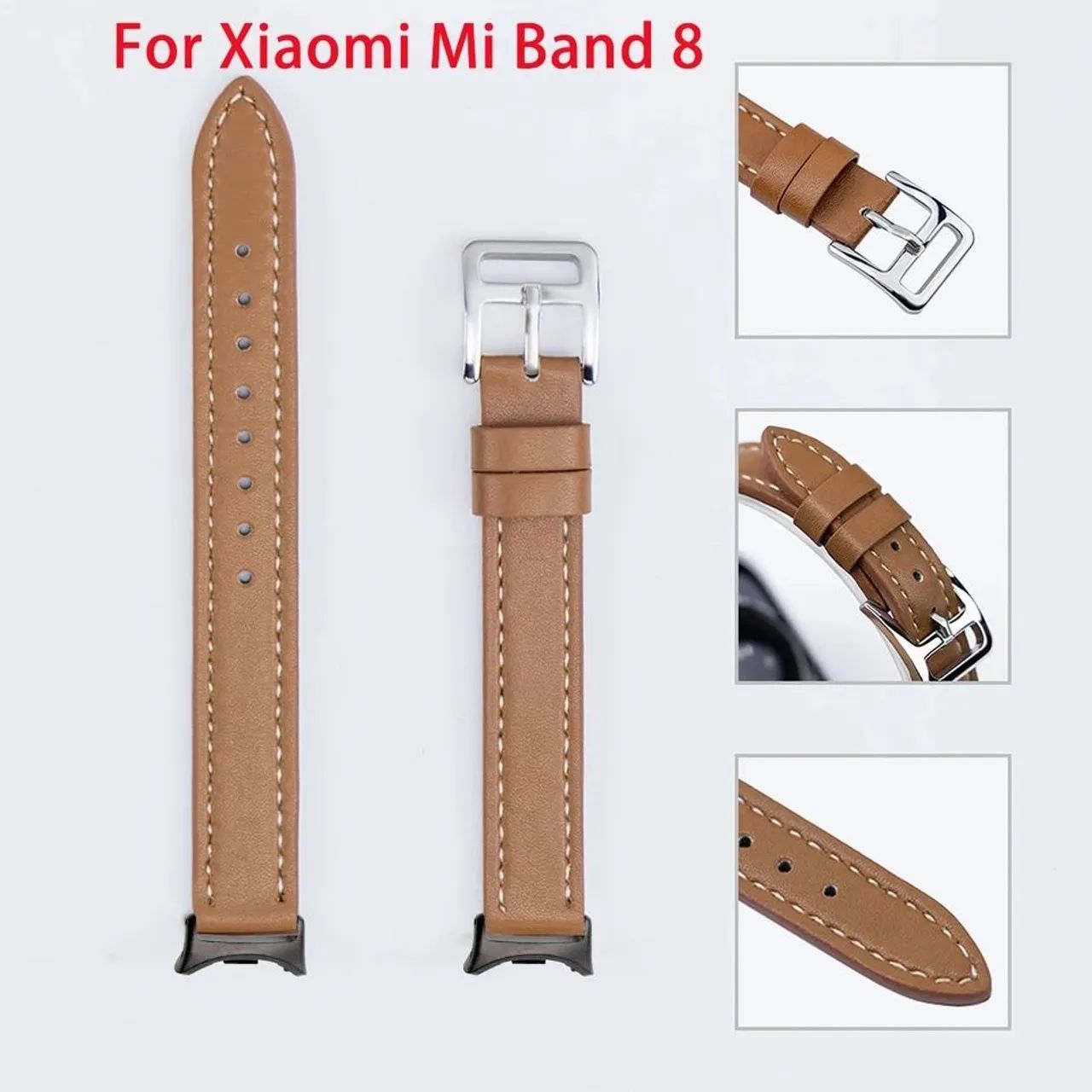 Pulseira para Mi band de couro 