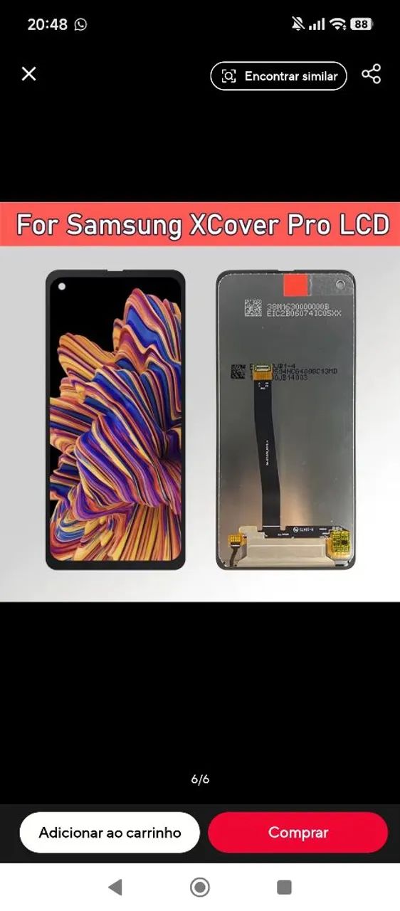 Tela display galaxy xcover g715