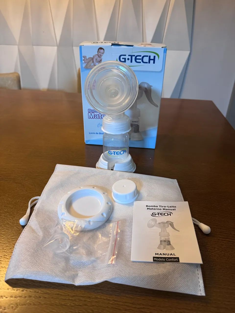 Bomba tira leite manual G Tech completa 