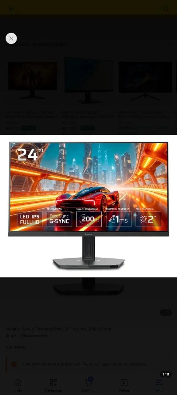 Monitor FullHd 24" 
