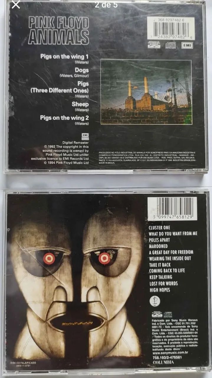 Cd Pink Floyd  division Bell e Animals  - Foto 3