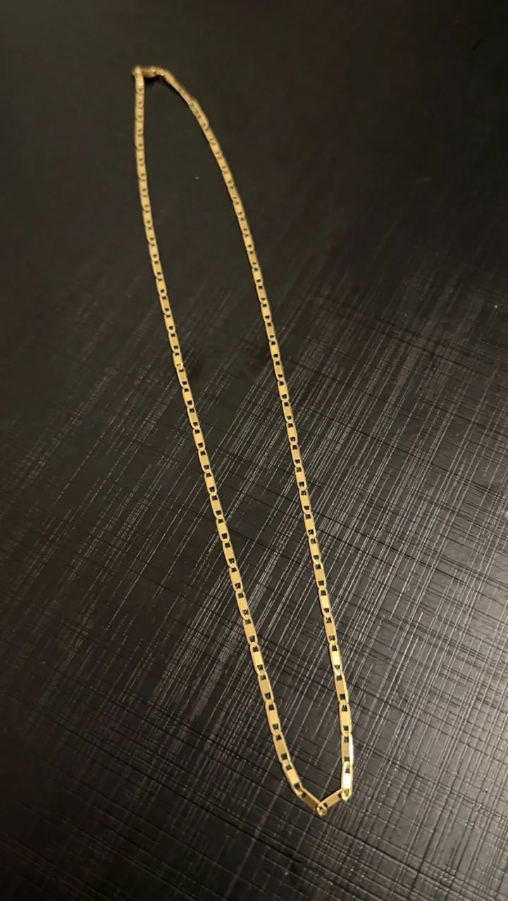 Corrente ouro 18k Piastrine Maciça 