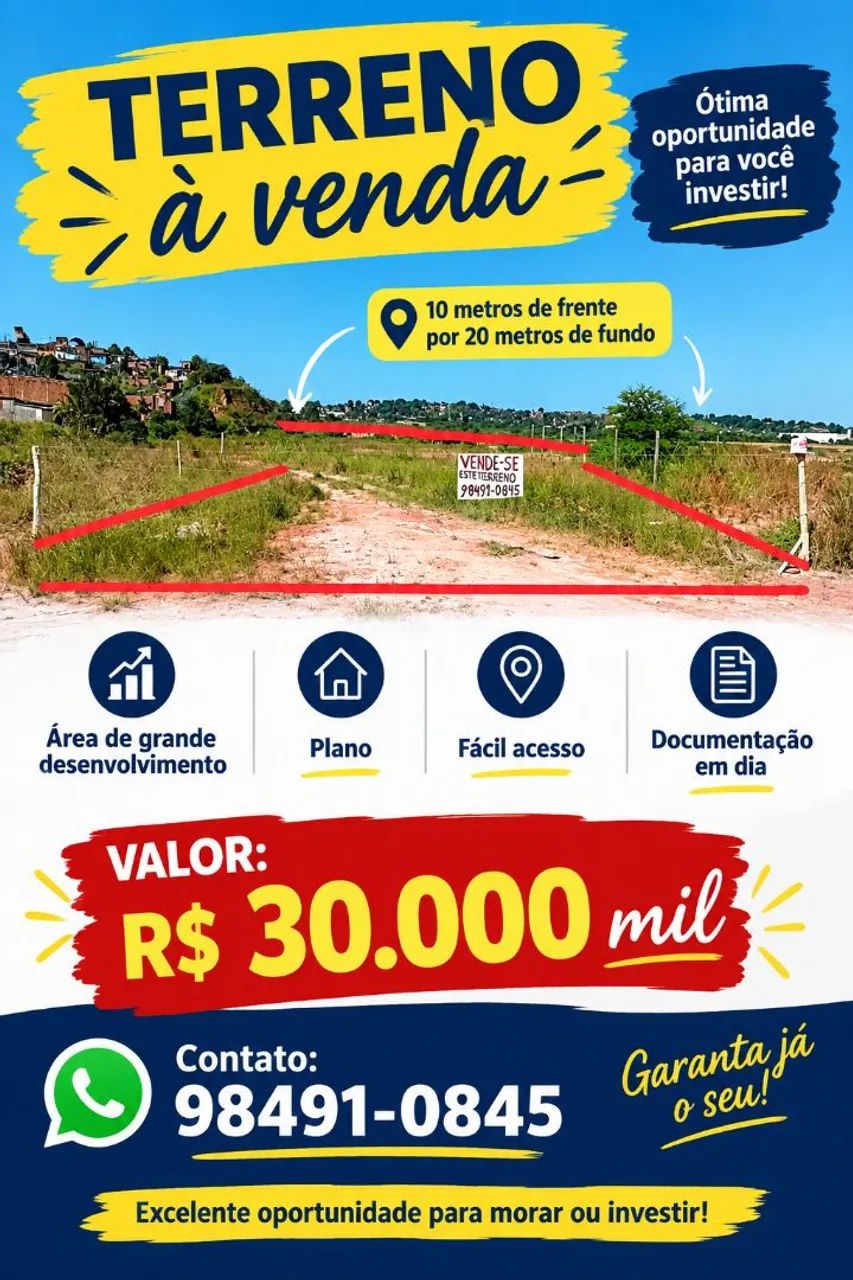 Venda- Terreno Rua do Sítio, Muribeca