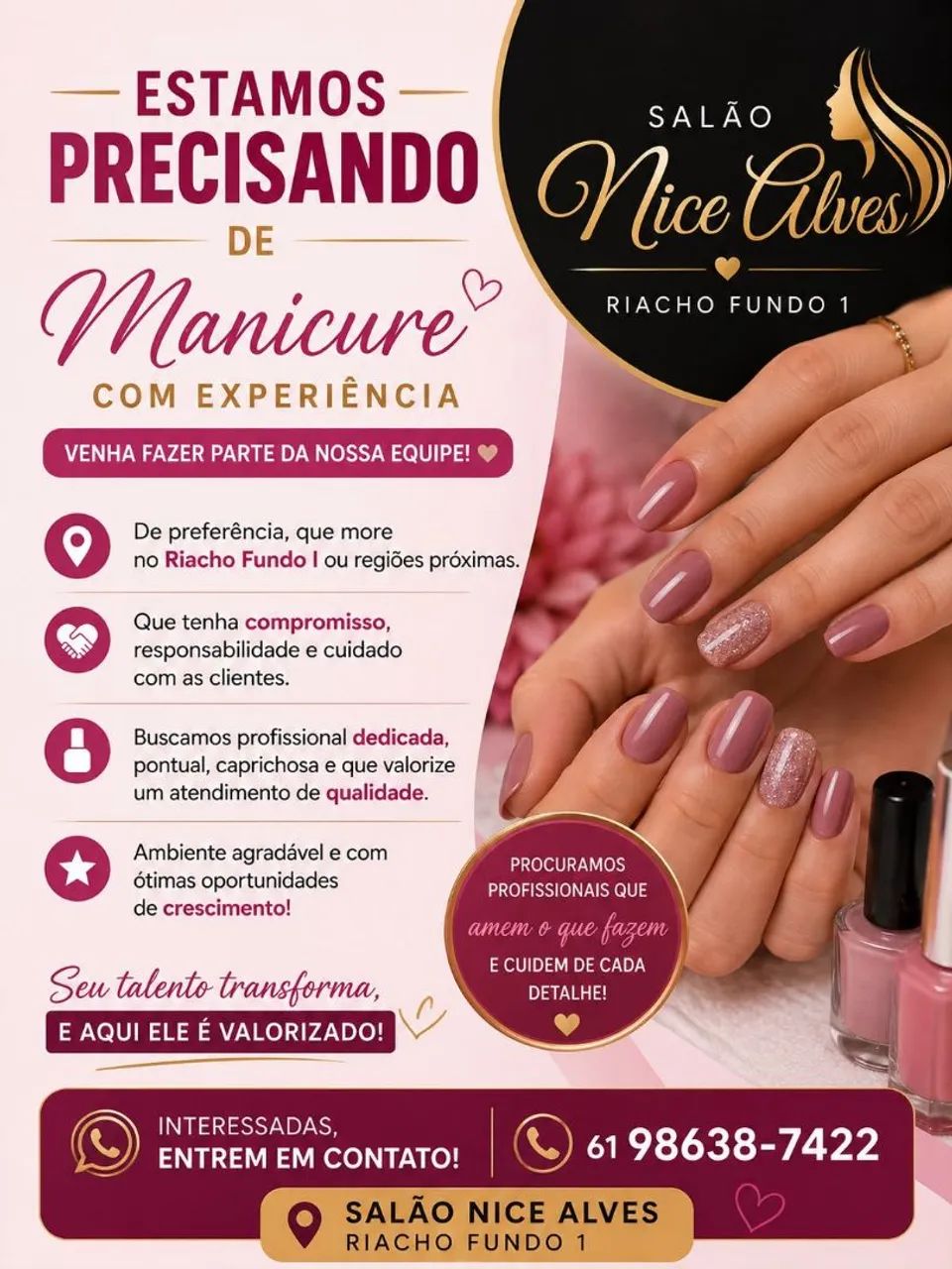 Oportunidade  de emprego .