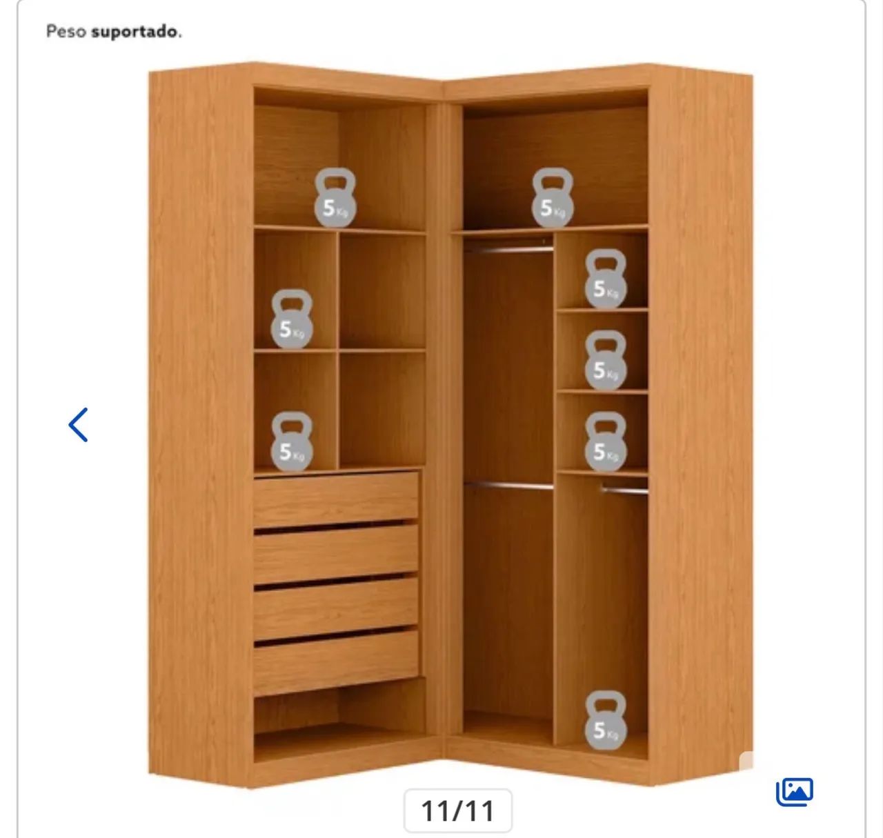 Guarda Roupa 4 portas e 4 gavetas - Foto 5
