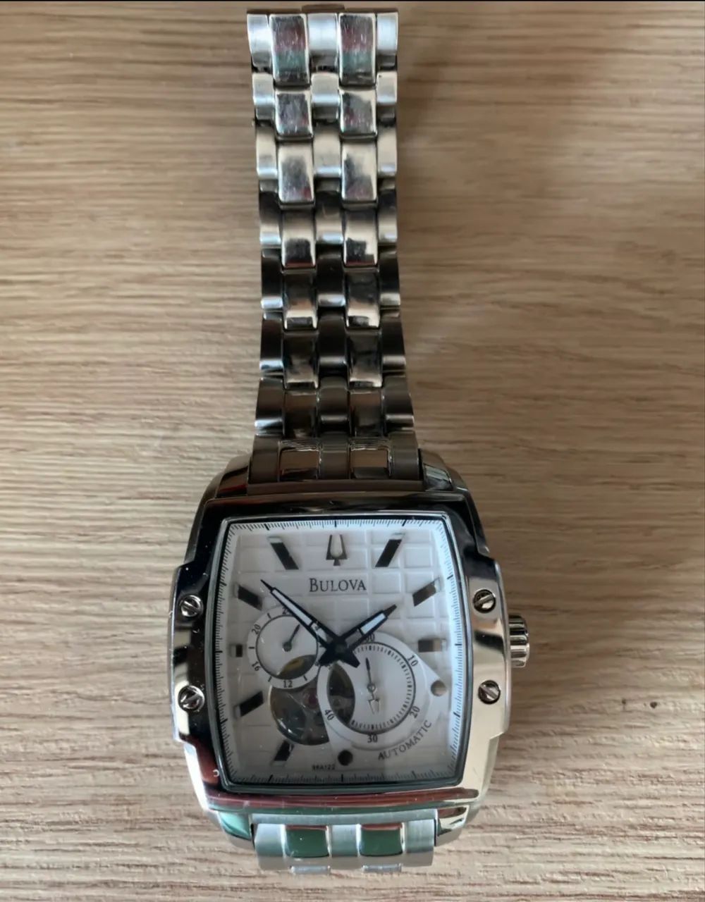 Relógio Bulova Quadrado Automático - Pulseira Aço  - Foto 4