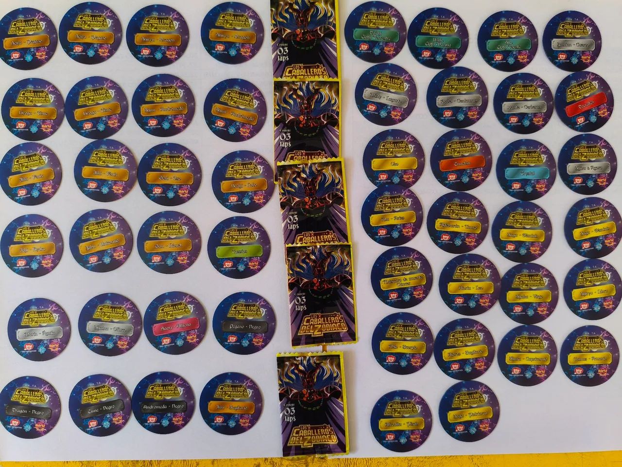 Coleção DKV Tazos cavaleiros do zodíaco completa volume 03