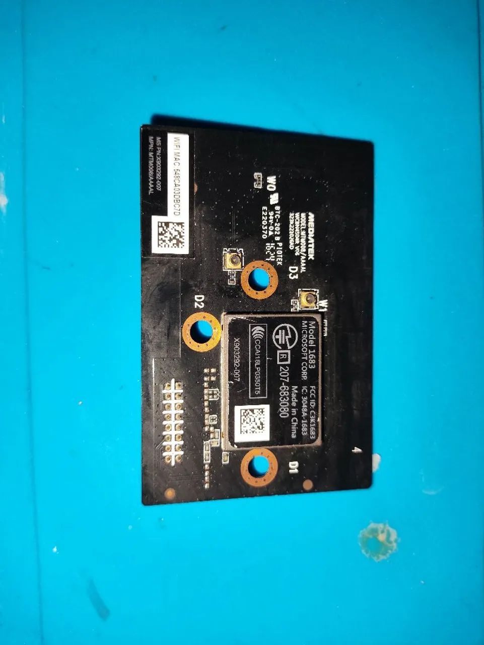 Placa Modulo Wi-fi/ Bluetooth Xbox One S Original Microsoft
