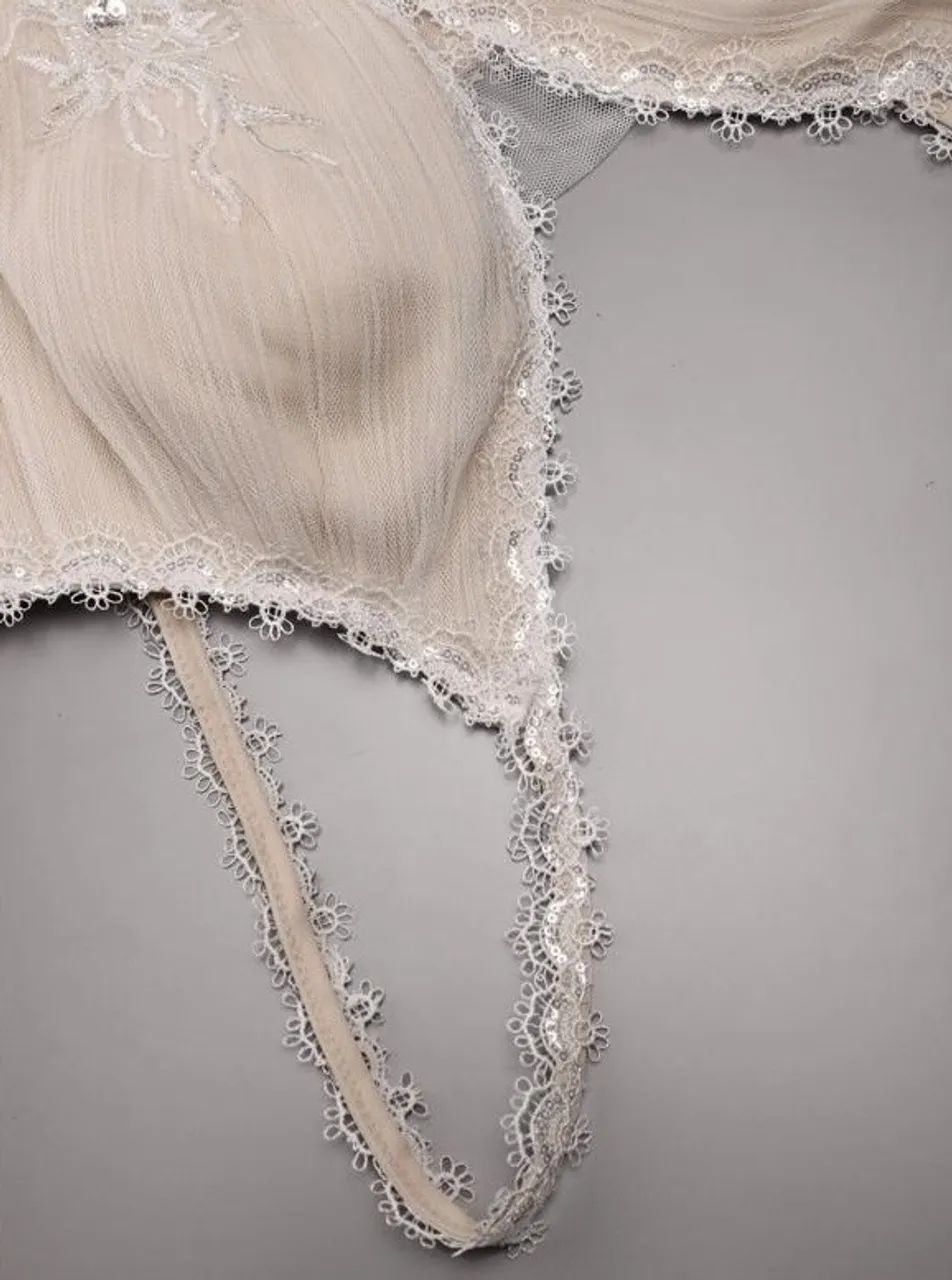vestido de noiva branco bordado com renda gripir - Foto 4