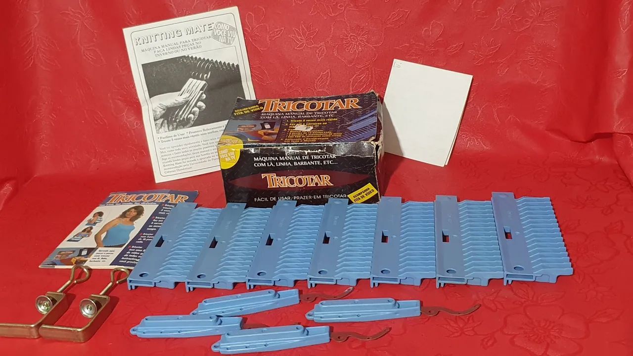 Máquina manual de tricotar com lã linha barbante