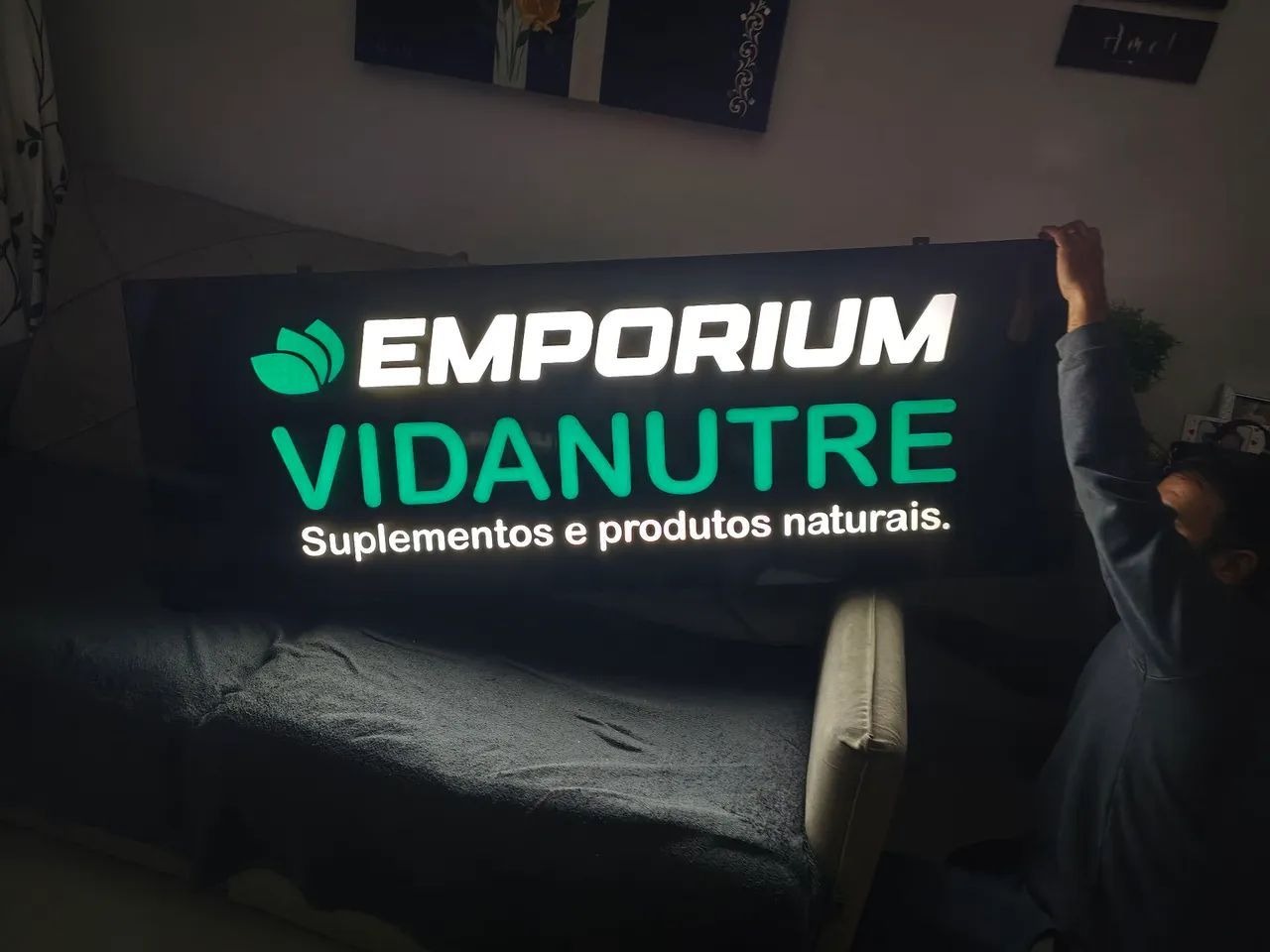 Placa em ACM com iluminação  - Foto 3
