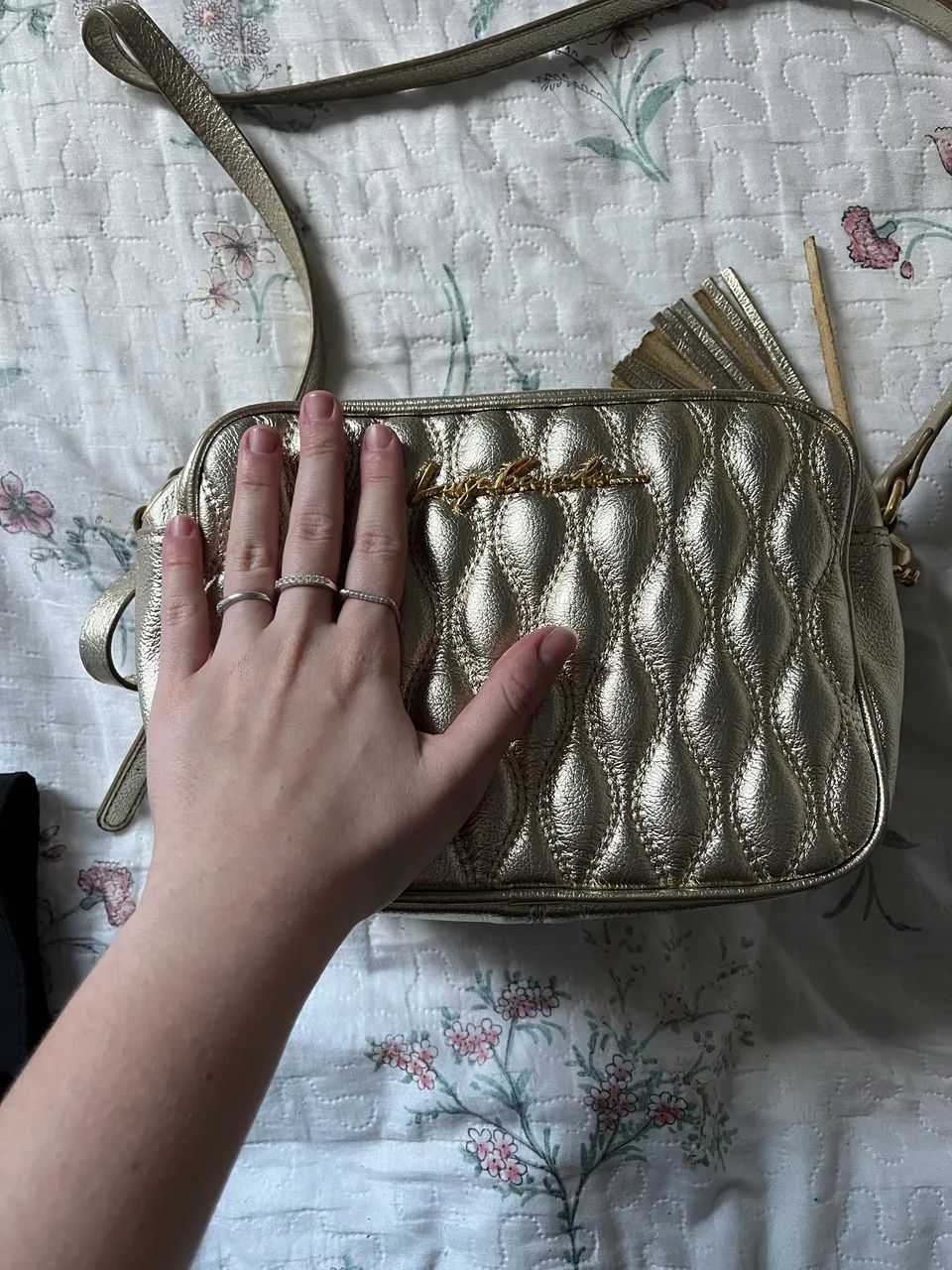 BOLSA LUIZA BARCELOS DOURADA - Foto 2