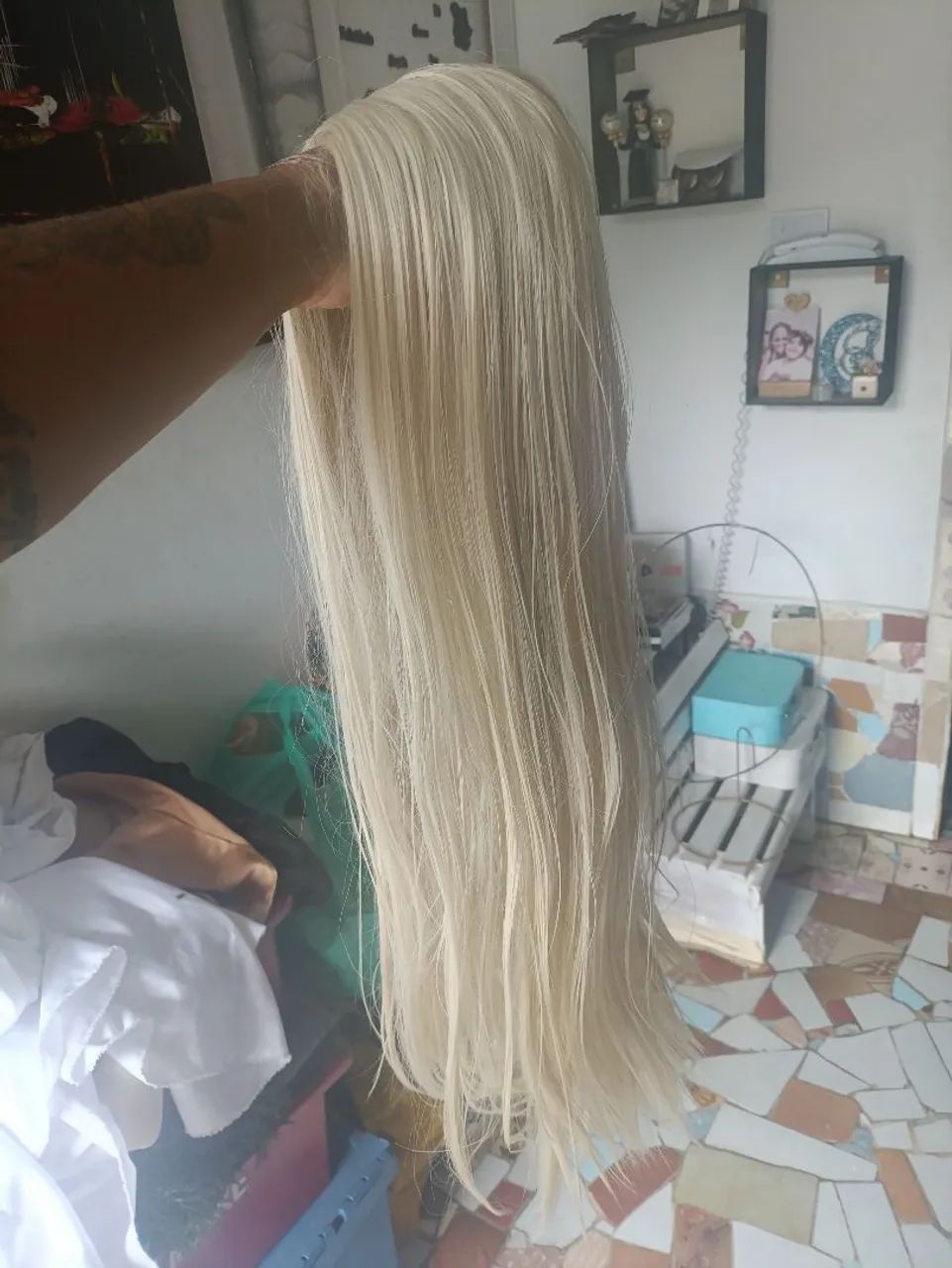 CABELO SINTÉTICO LISO NUNCA USADA 