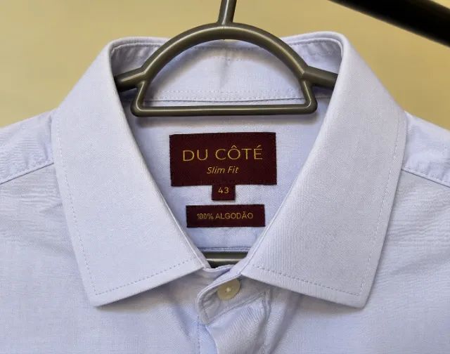 Camisa Social Du Côté Slim Fit 100% Algodão Tam. 43 - Foto 5