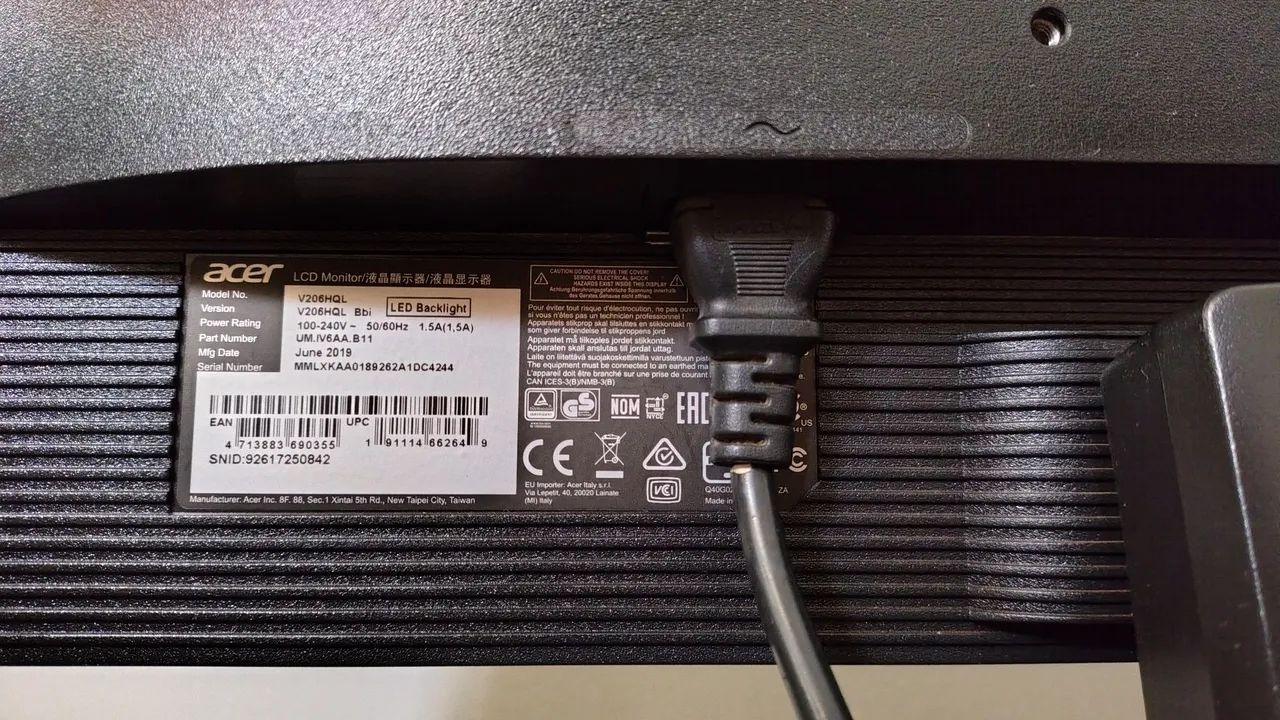Monitor Acer V206HQL 19.5 Polegadas HDMI - Perfeito Estado (Pronto para Uso) - Foto 4