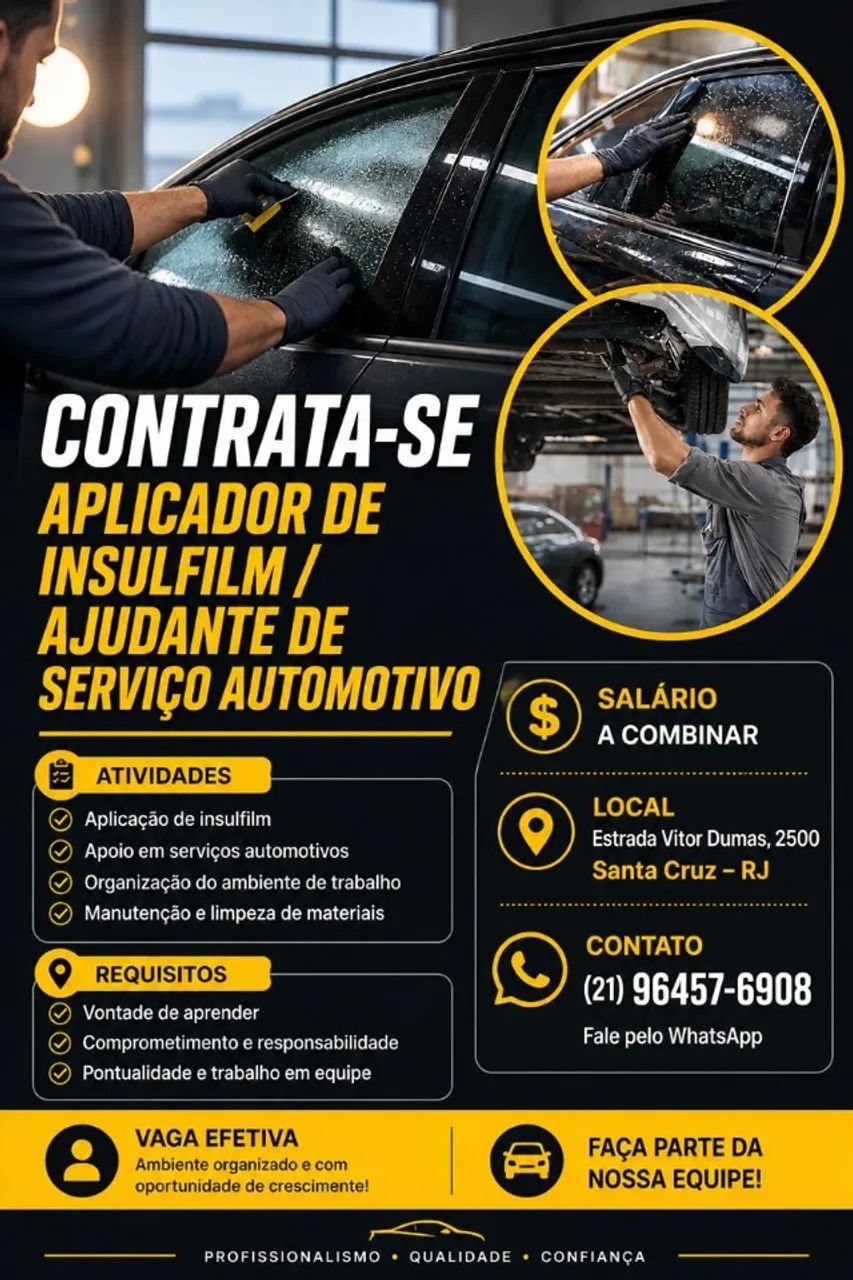 Aplicador de insulfilm com experiencia.