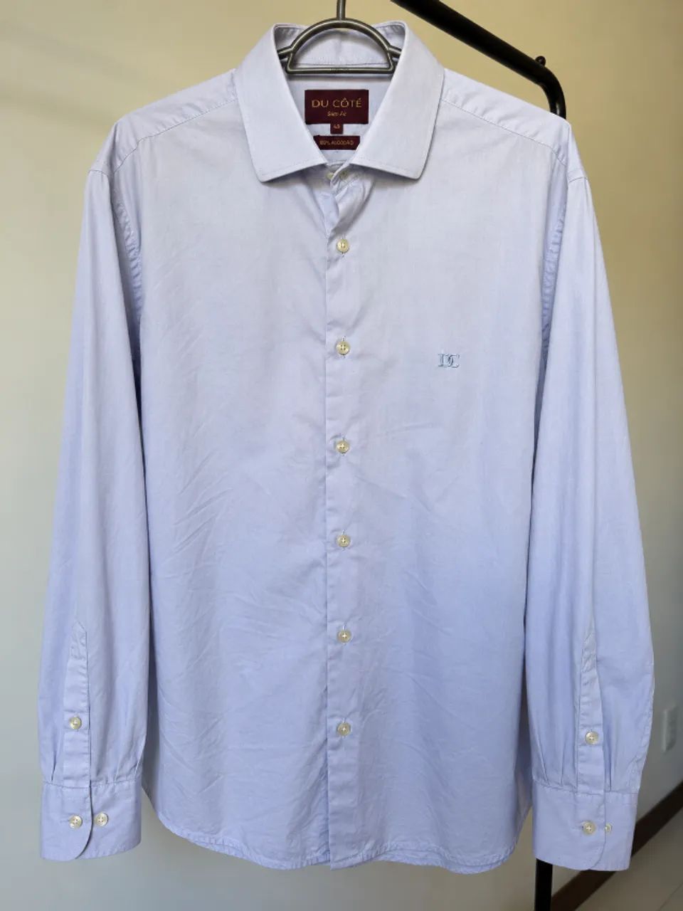 Camisa Social Du Côté Slim Fit 100% Algodão Tam. 43