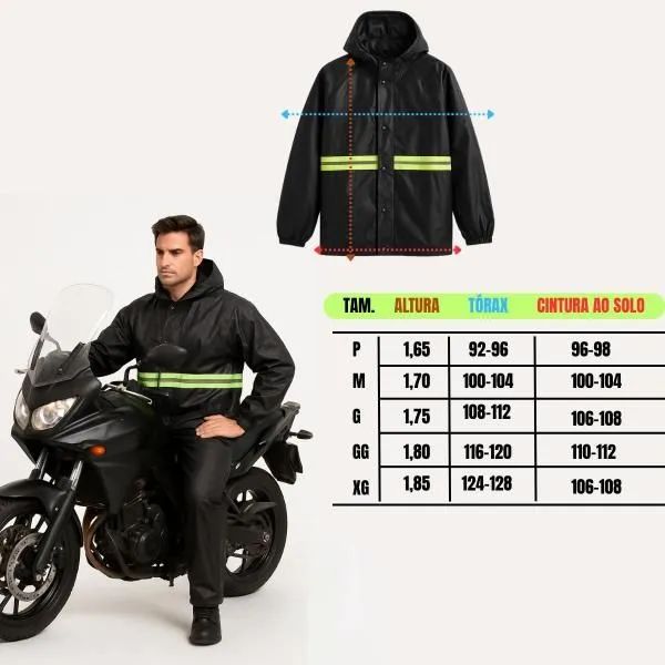 Capa de chuva pra moto - Foto 3