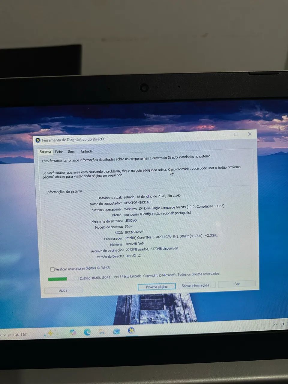 Notebook Lenovo core i3 geração 7 - Foto 5