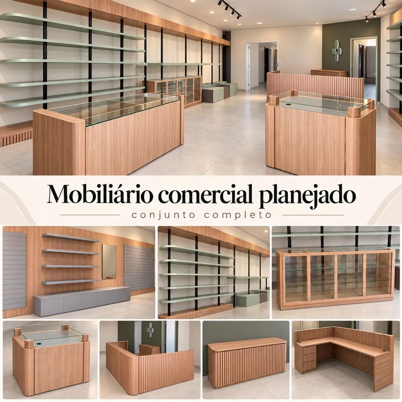 Mobiliário comercial planejado completo - Cascavel