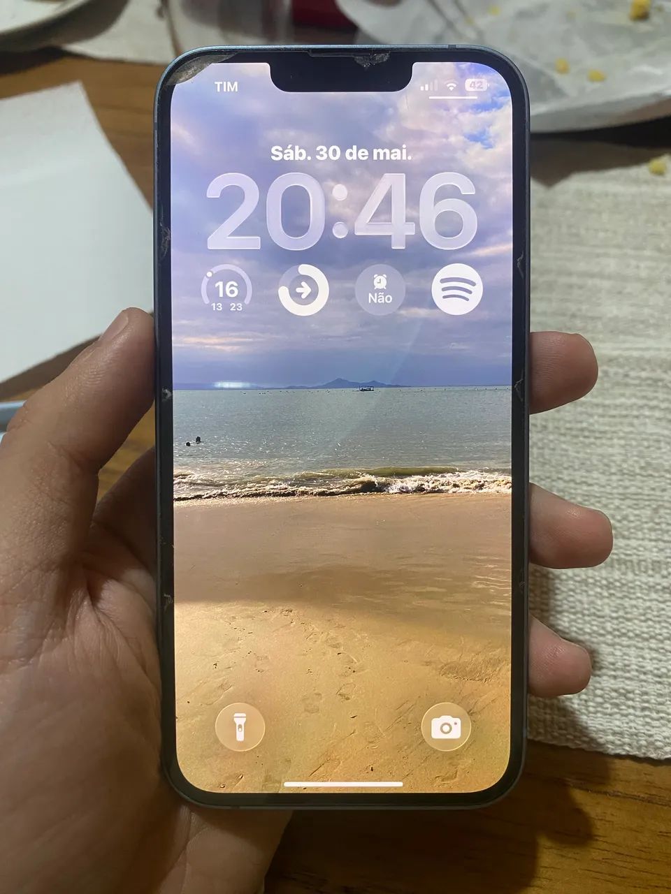 Iphone 14 128GB azul muito bem conservado  - Foto 2