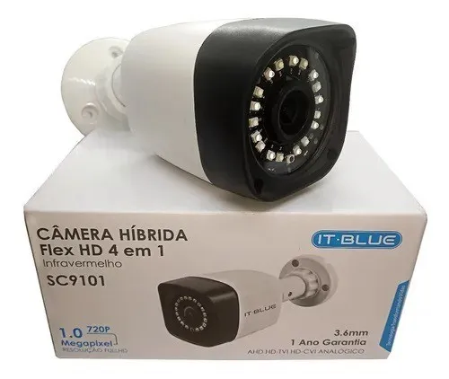 Câmera De Segurança Ahd 4x1 720p It-blue Prova D'água