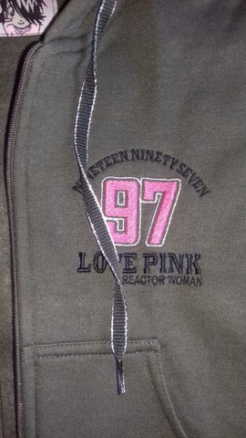love pink moletom com capuz