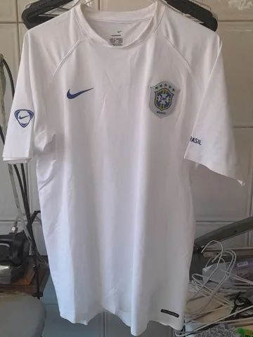 CAMISA SELECAO BRASIL TREINO NIKE COPA 2006 ALEMANHA BRANCA FRETE GRATIS