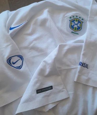 CAMISA SELECAO BRASIL TREINO NIKE COPA 2006 ALEMANHA BRANCA FRETE GRATIS - Foto 2