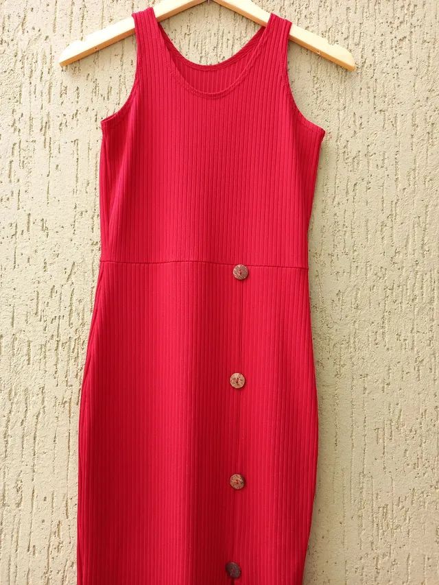 Vestido tubinho botões tamanho único - Foto 3