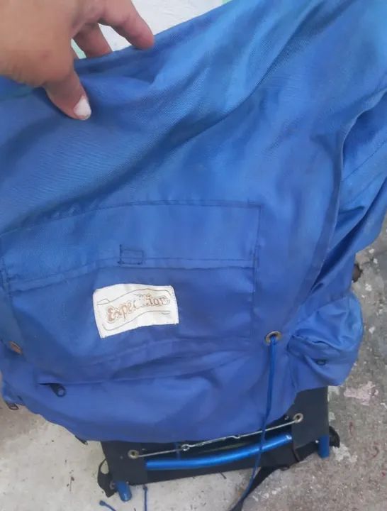 Mochila de caminhada e estrutura de magnésio vintage azul Expediction