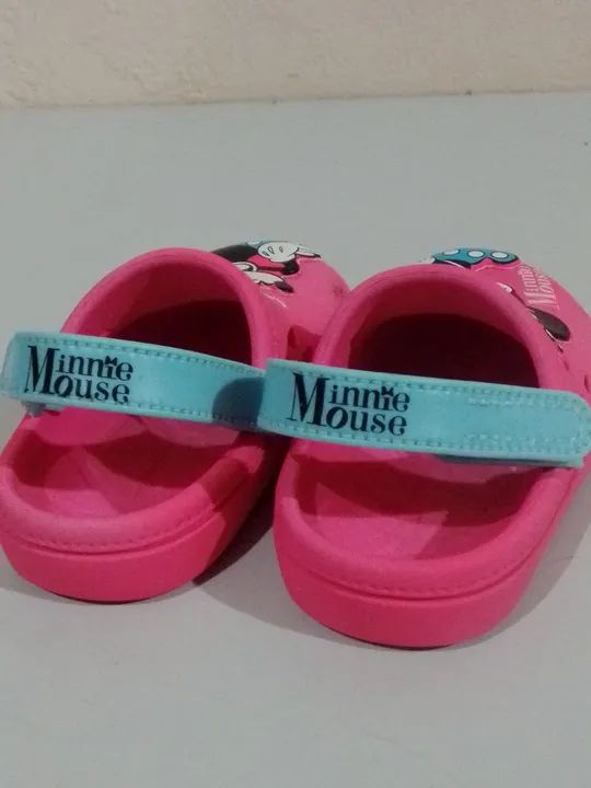 Sandália Minnie Mouse Infantil Babuche 17/18 - Rosa Grendene Kids  - Foto 4