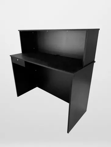 bancada de recepção reto simples preto  tampo de 15mm - Foto 3