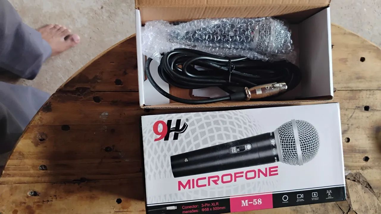 Microfone profissional M-58 - Novo - Foto 2