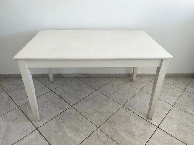 Mesa branca madeira - tok stok  
