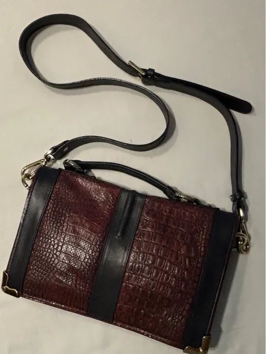 Bolsa Jorge Bischoff - Couro Crocco - Foto 2