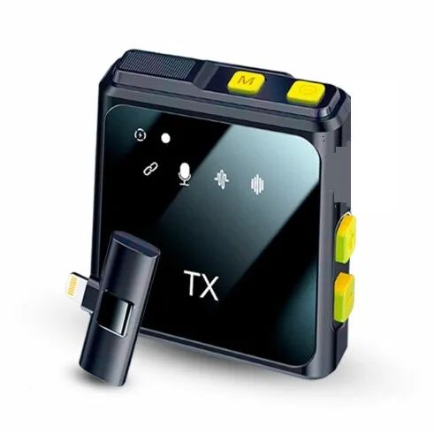 Microfone de Lapela Sem Fio Onistek ON-MC814 Lightning para IOS (iPhone) - WZetta