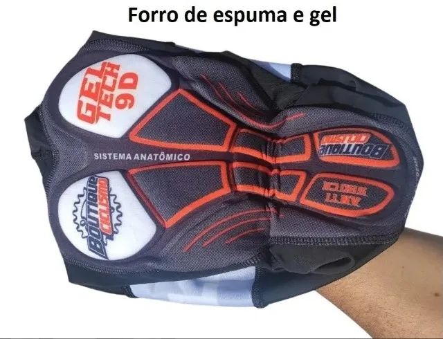 Bretelle Gel Azul Itália - ESPUMA E GEL 9D Roupa De Ciclismo Bike - Foto 3