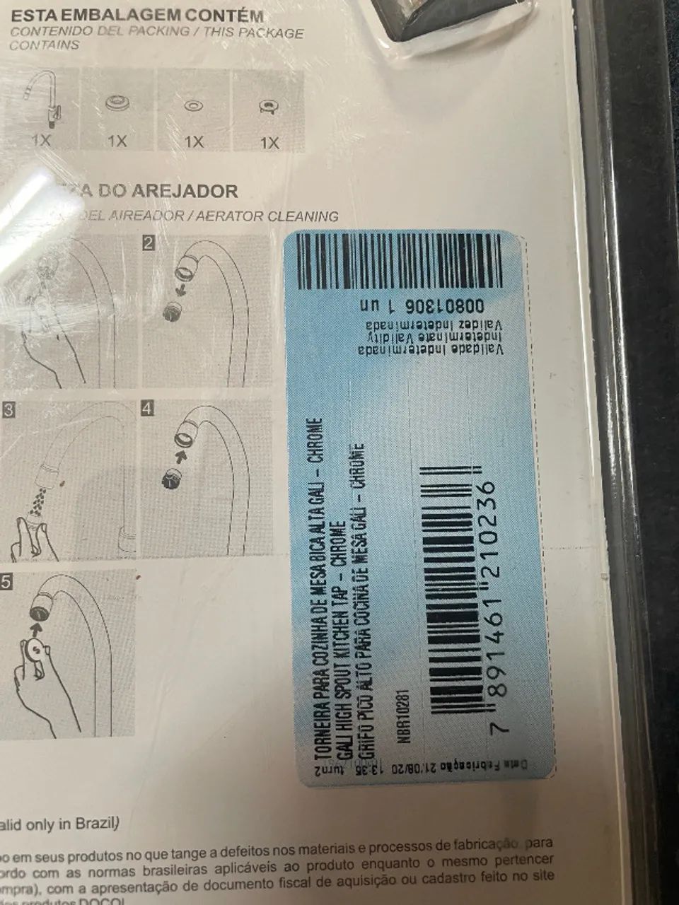 Torneira para Pia de Cozinha Gali Metal Bica Alta Docol - Foto 3