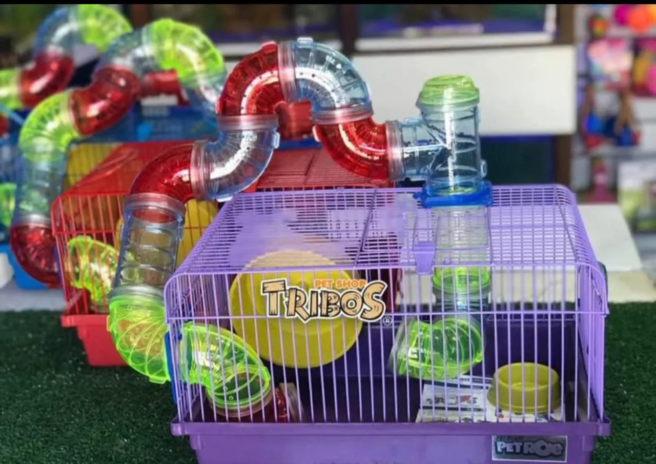 Gaiola para hamster tubo luxo